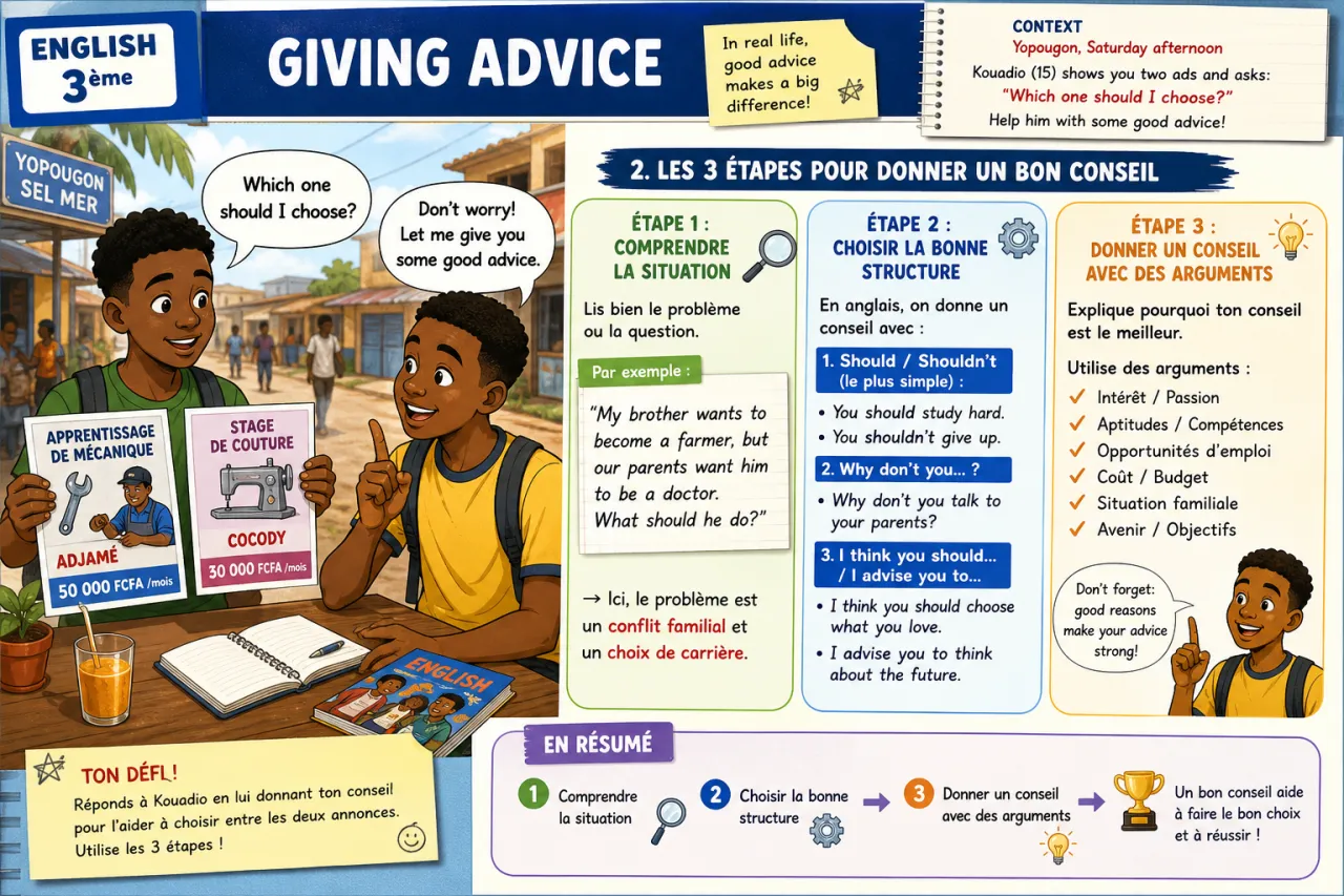 Giving advice — illustration