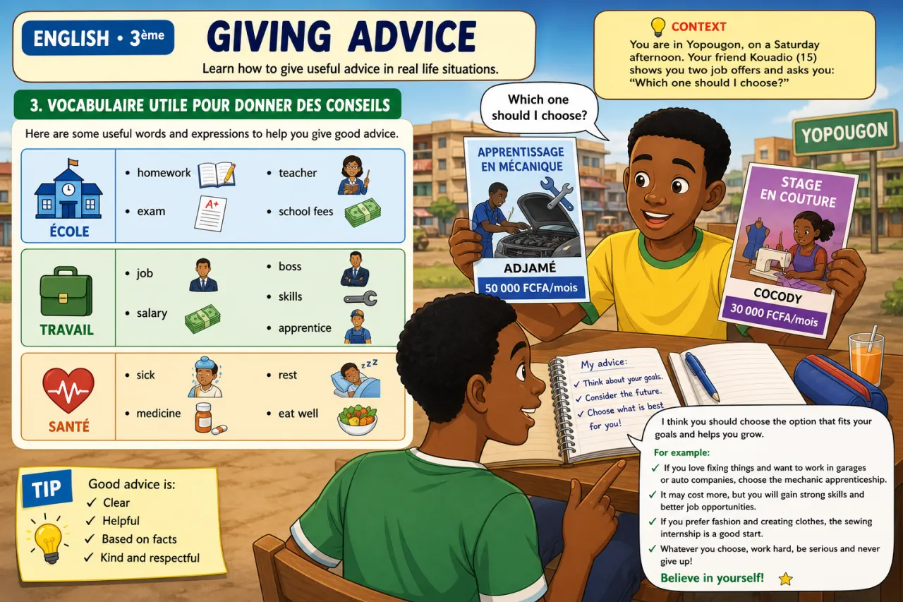 Giving advice — illustration