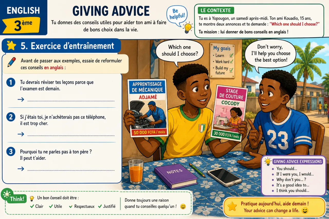 Giving advice — illustration