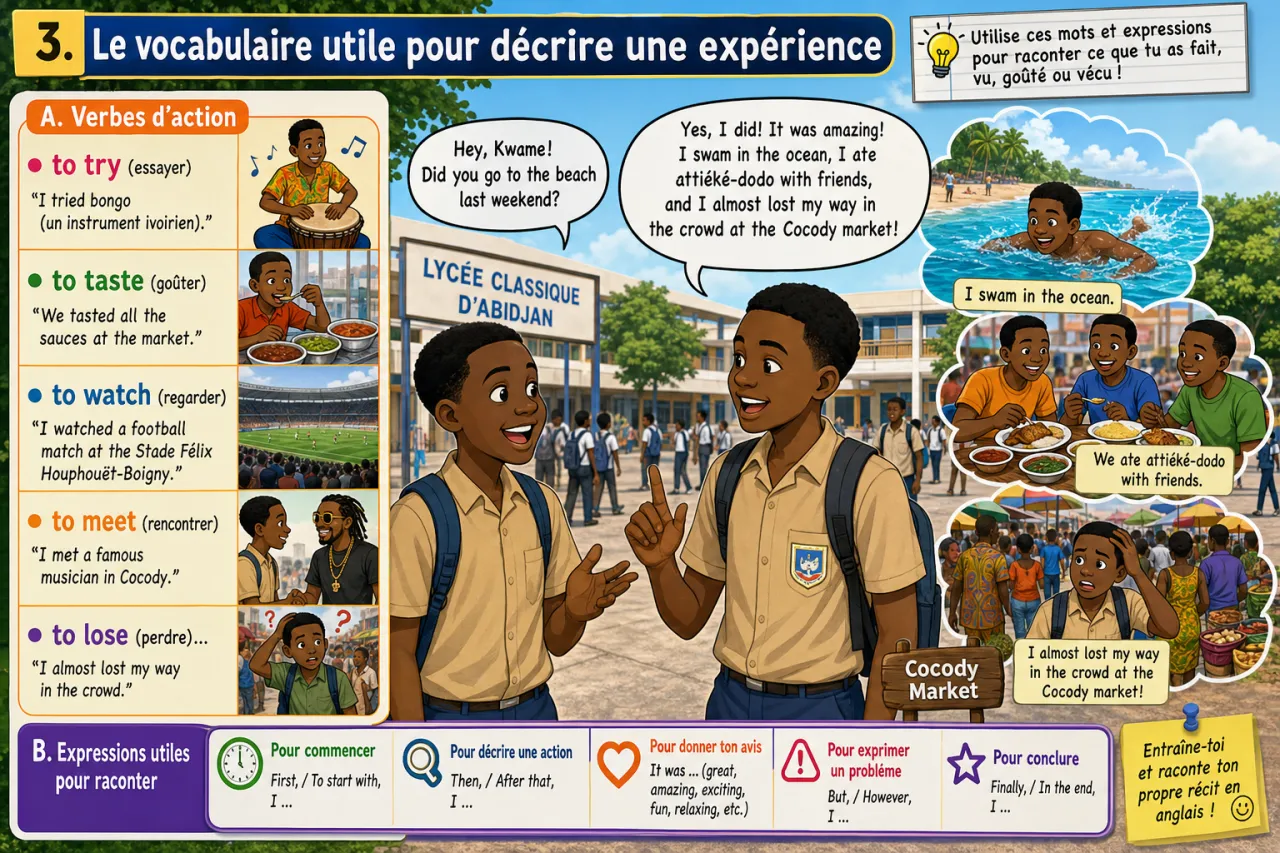 Describing experiences — illustration