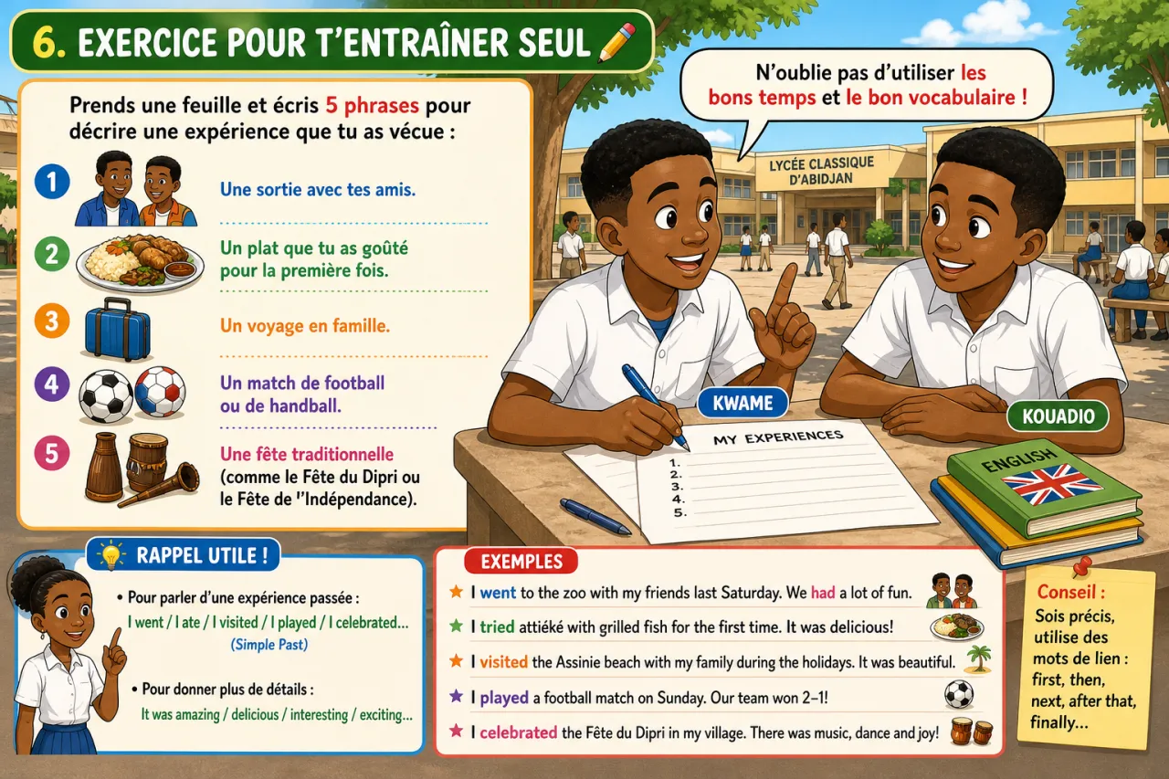 Describing experiences — illustration