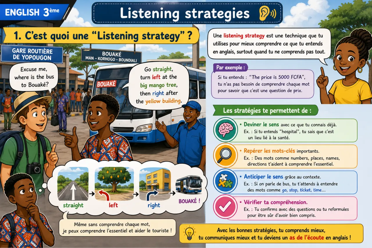 Listening strategies — illustration