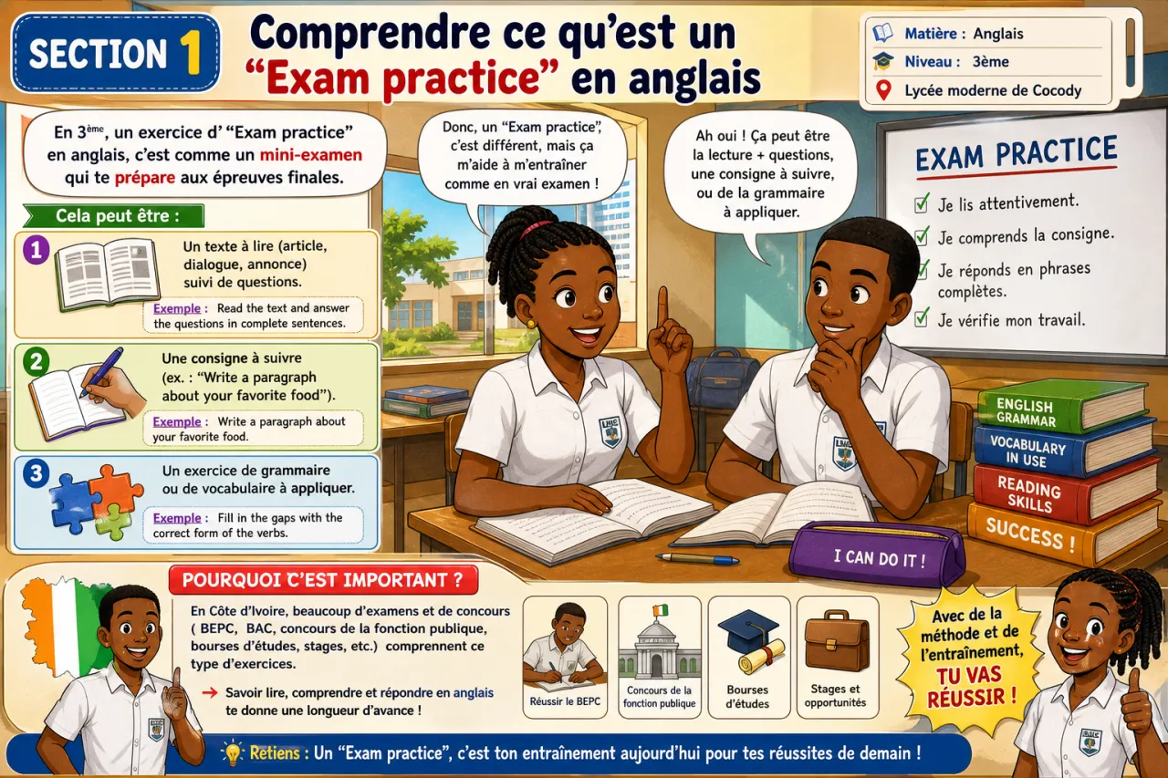 Exam practice — illustration