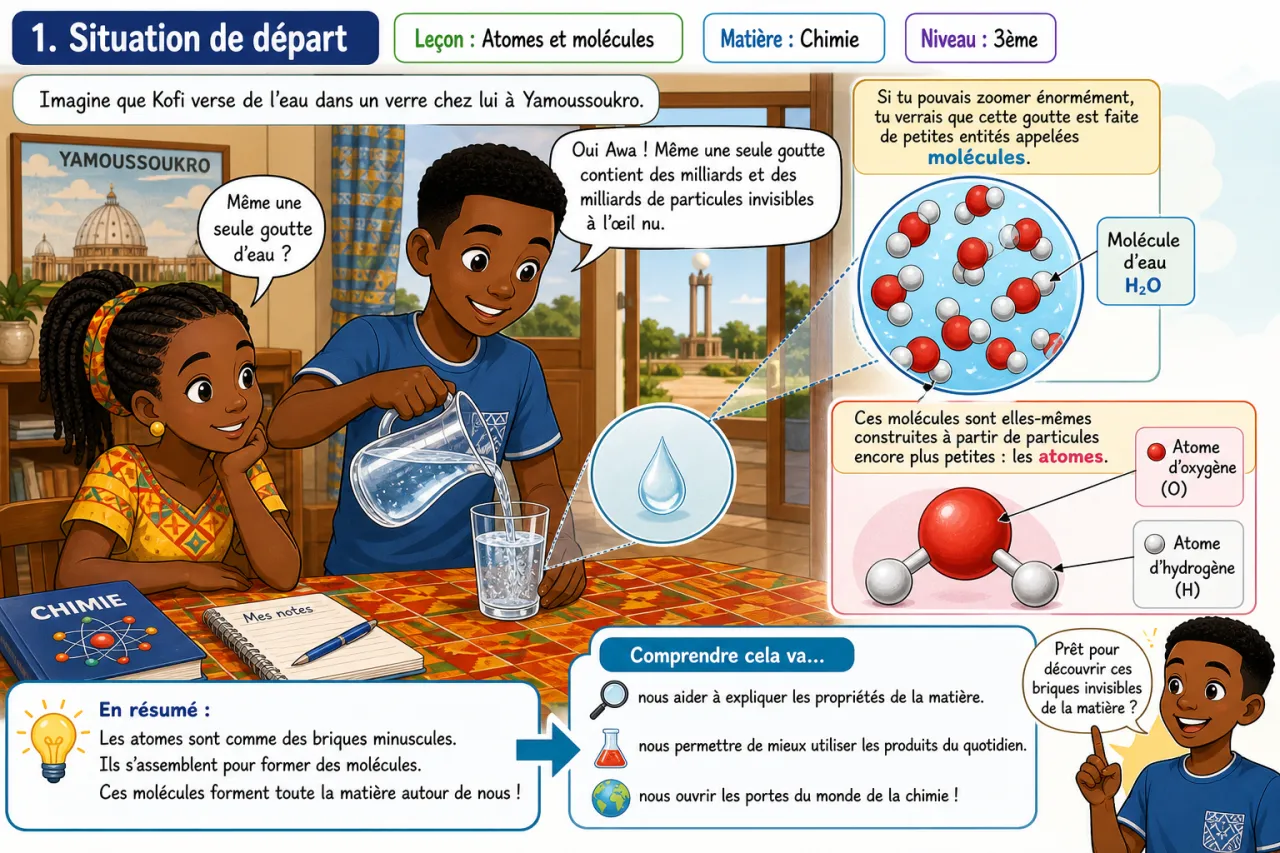 Atomes et molécules — illustration