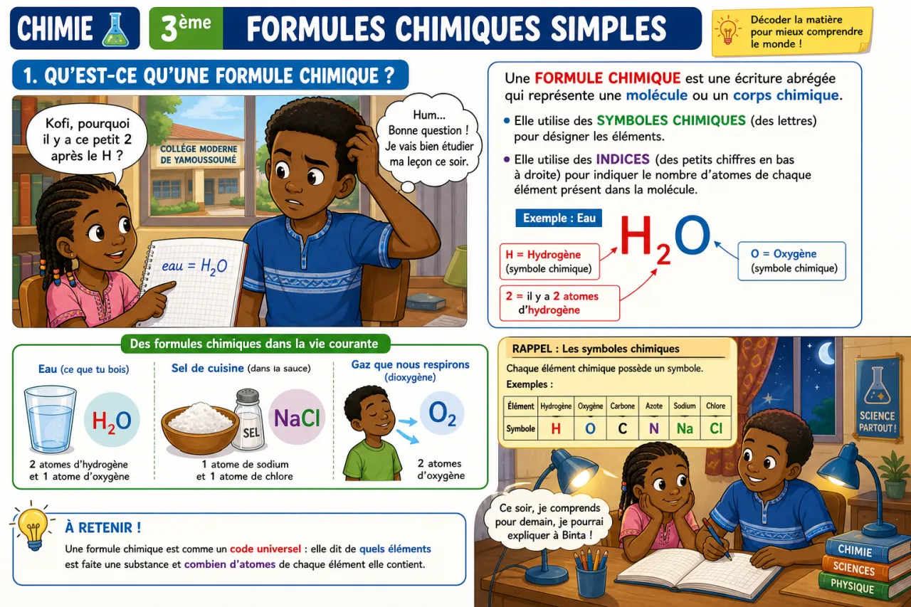 Formules chimiques simples — illustration