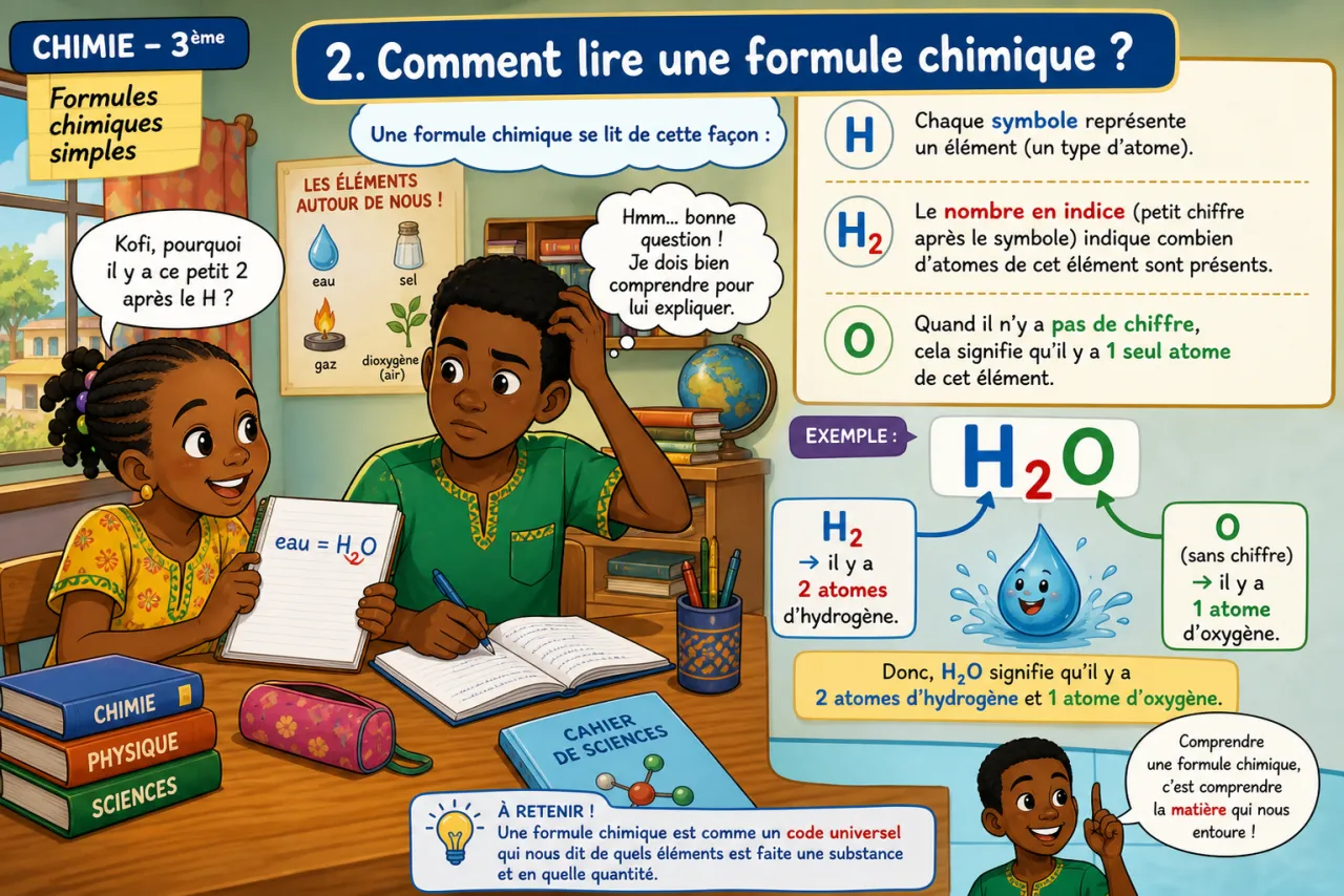 Formules chimiques simples — illustration
