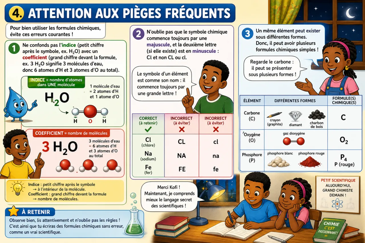 Formules chimiques simples — illustration