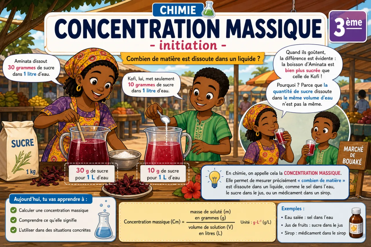 Concentration massique - initiation
