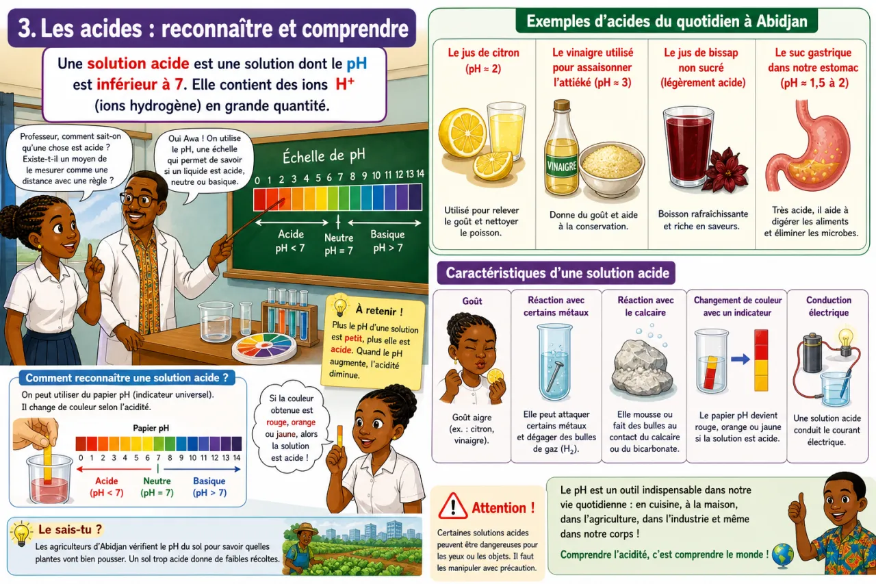 pH et solutions acides — illustration