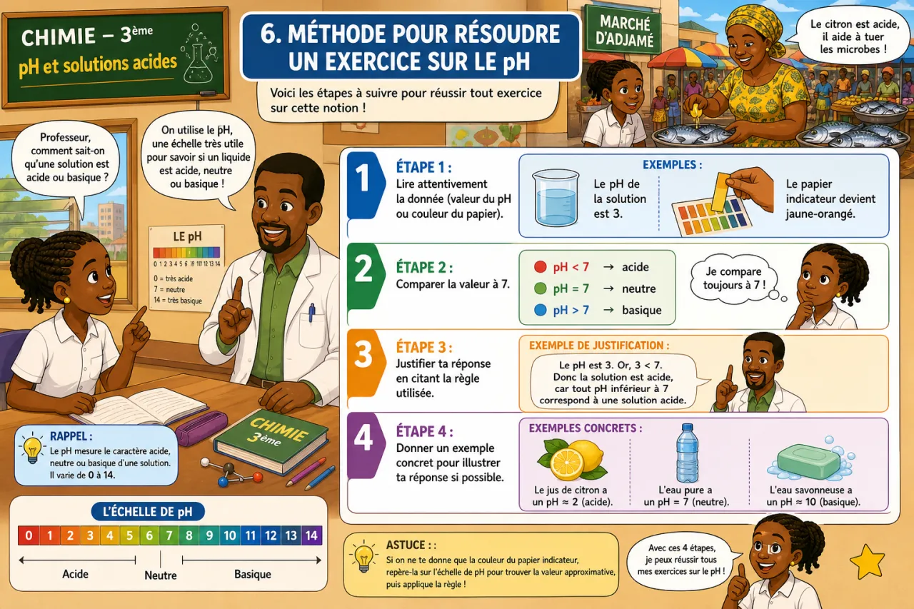 pH et solutions acides — illustration
