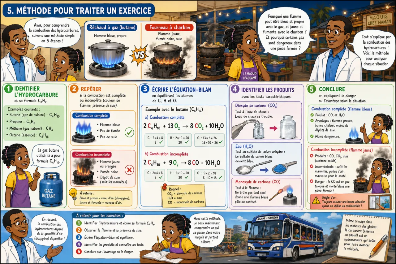 Combustion des hydrocarbures — illustration