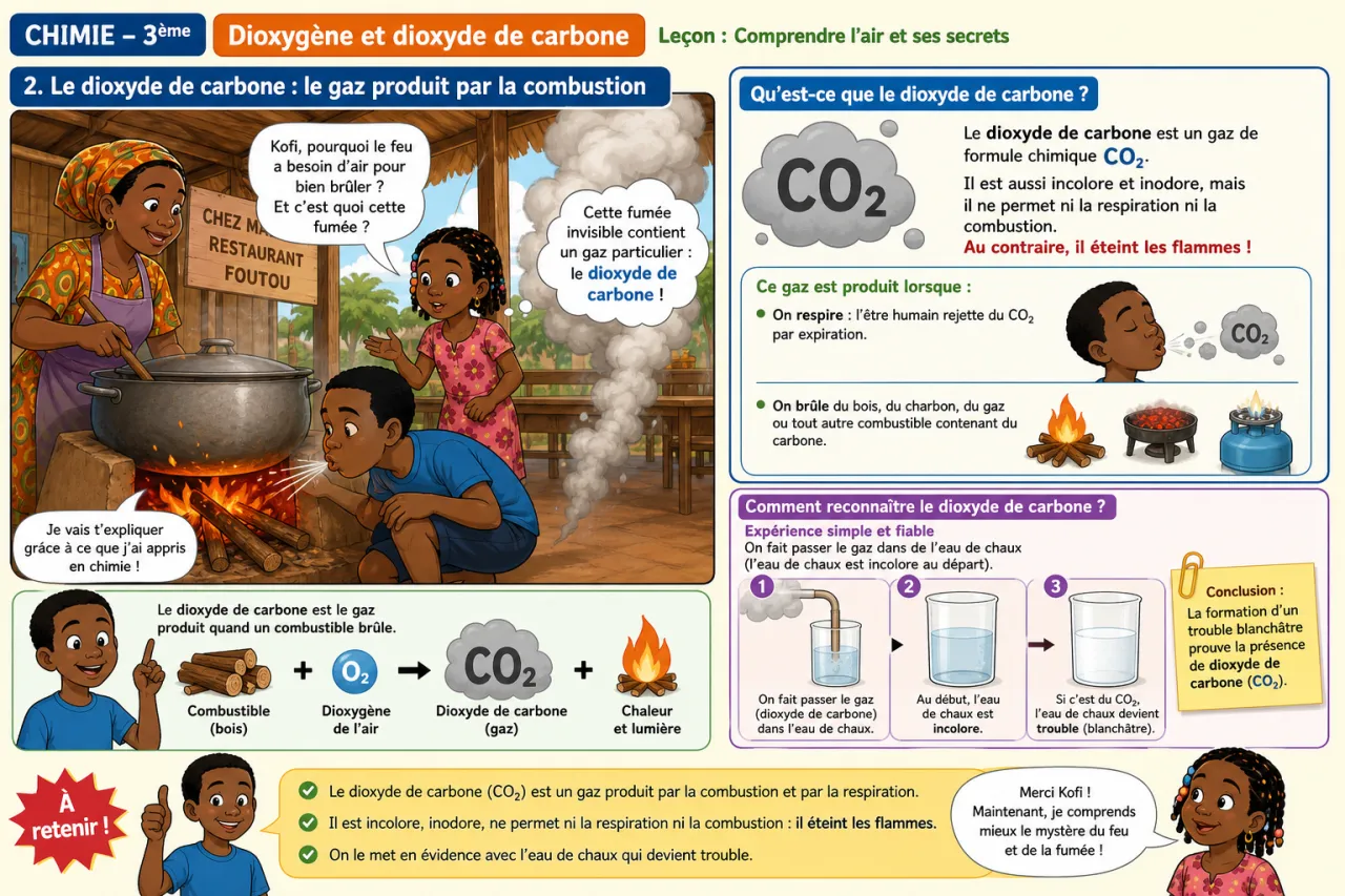 Dioxygène et dioxyde de carbone — illustration