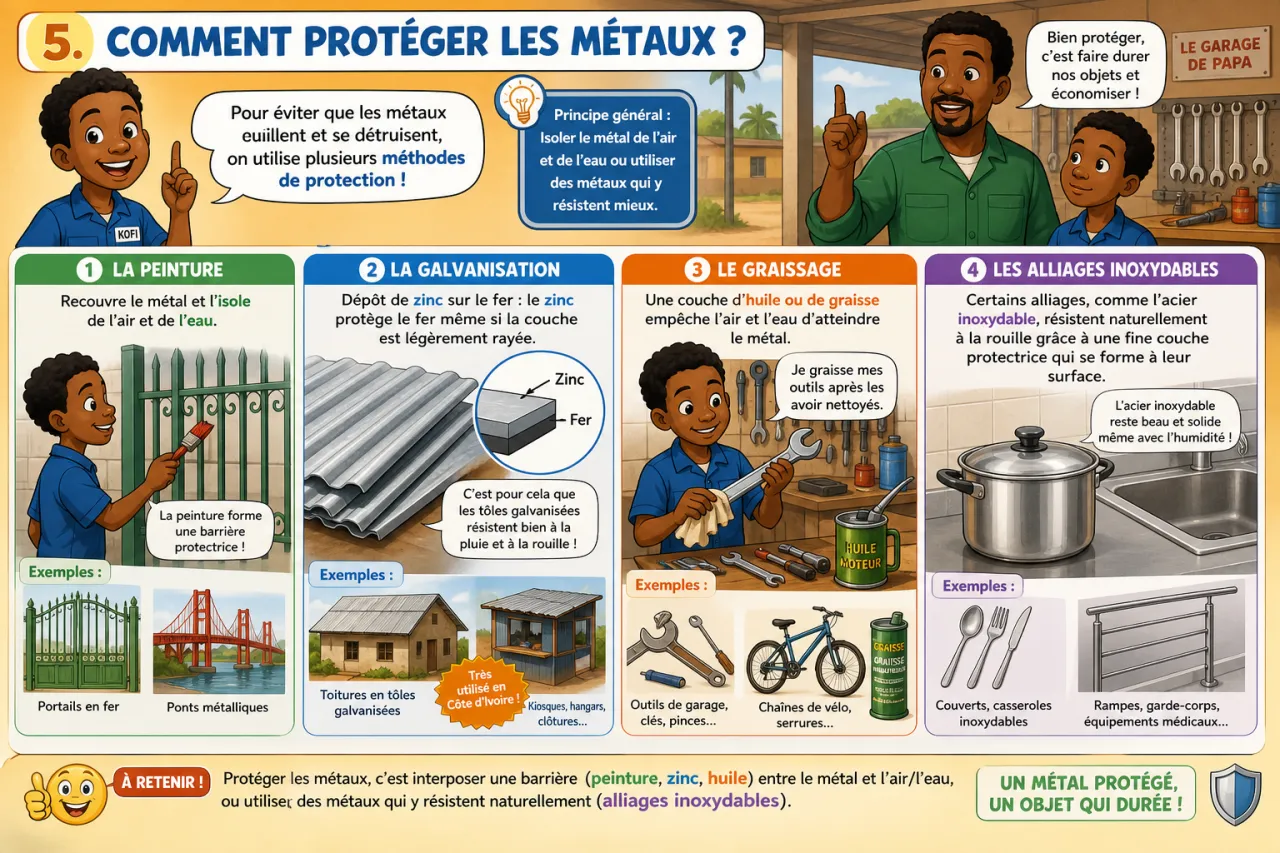 Oxydation des métaux — illustration